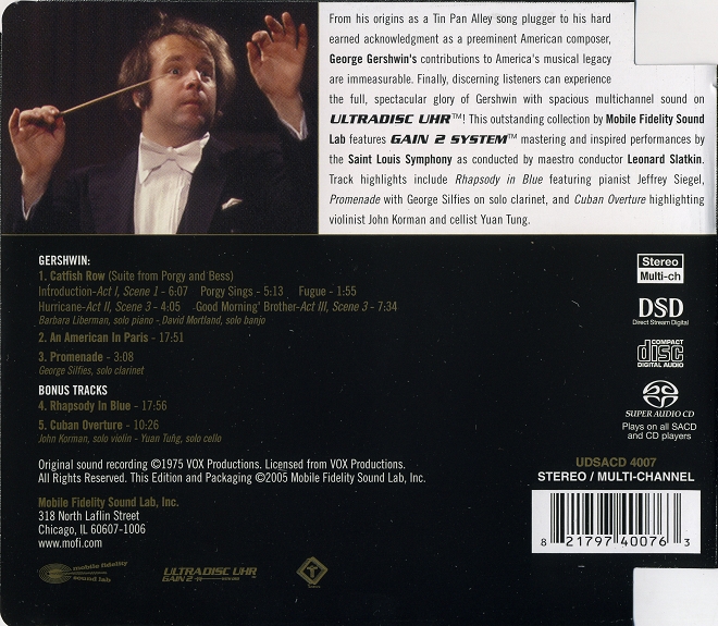Leonard Slatkin - Gershwin - An American In Paris [MFSL SACD] - back00.jpg